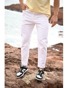 jean boy blanc