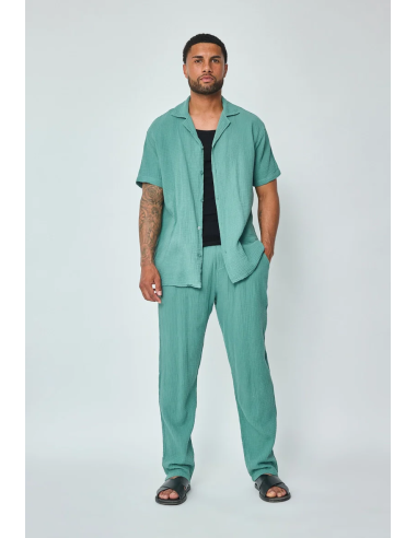 ensemble gaz de coton pantalon vert