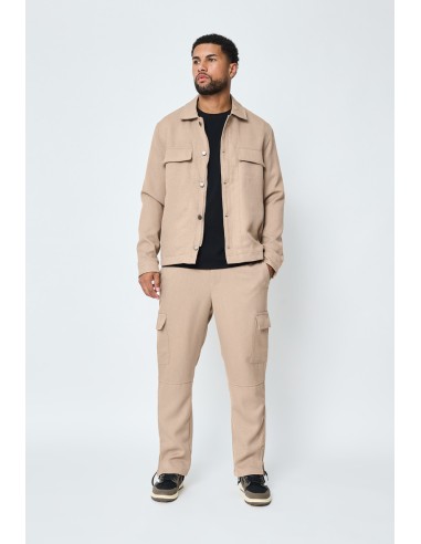 Ensemble veste pantalon à poches beige