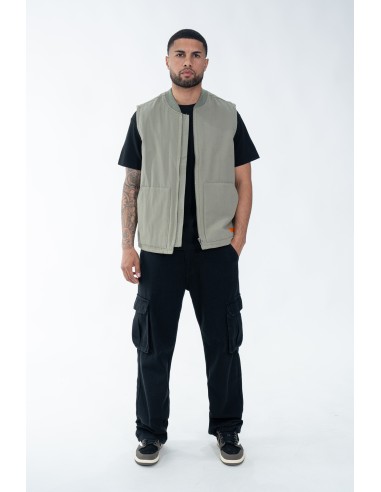 Gilet matelassé sans manches khaki