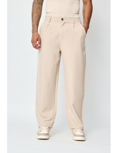 Pantalon classic coupe large uni beige