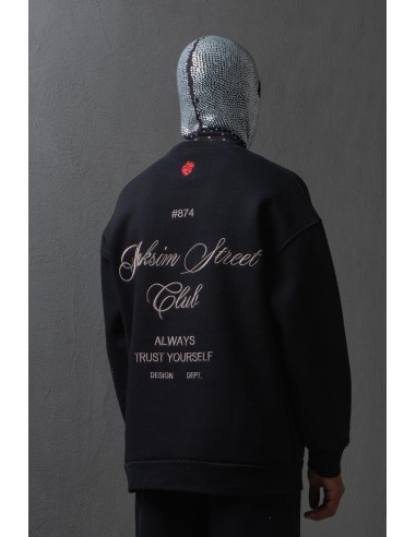 Sweat noir crewneck "HEART"