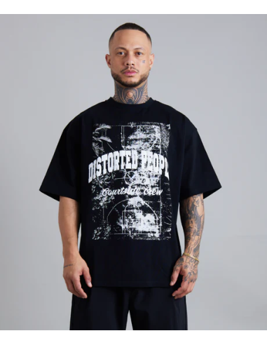 tshirt oversize "basketball court" noir