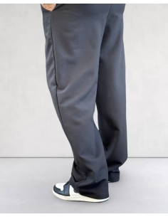 Pantalon classic coupe large uni noir 2