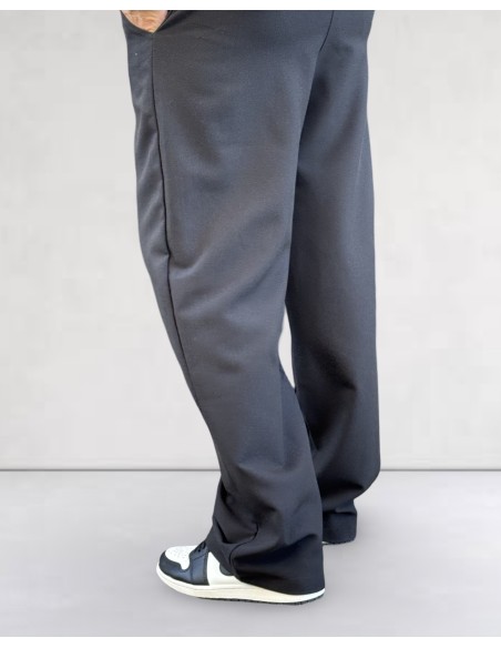 Pantalon classic coupe large uni noir