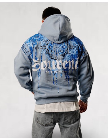 Hoodie "souvenir" bleu ciel