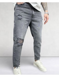 jeans boyfriend gris foncé