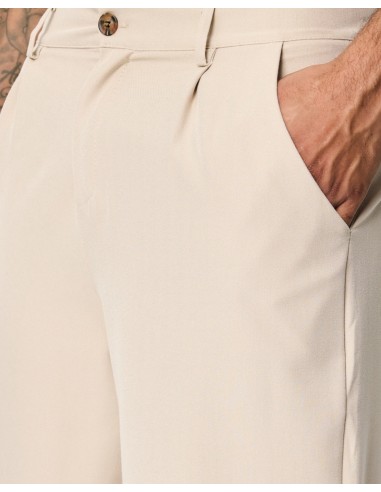 Pantalon classic coupe large uni beige Pantalon classic coupe large uni beige