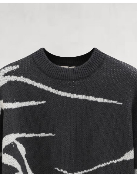 pull en maille anthracite