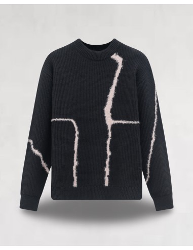 Pull en maille artistique noir