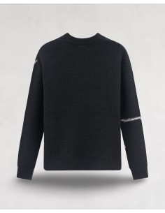 Pull en maille artistique noir 2