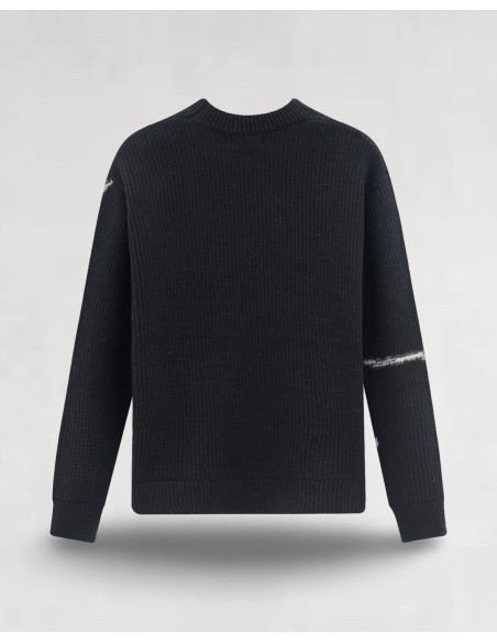 Pull en maille artistique noir