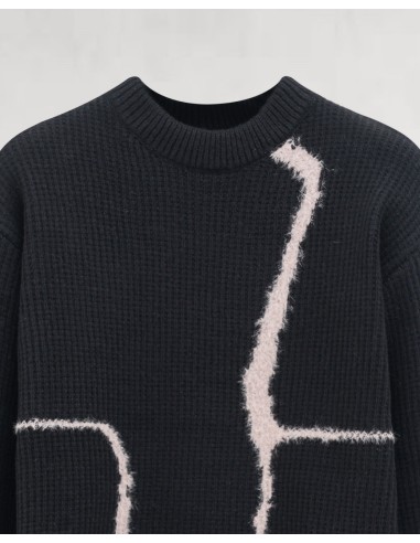 Pull en maille artistique noir