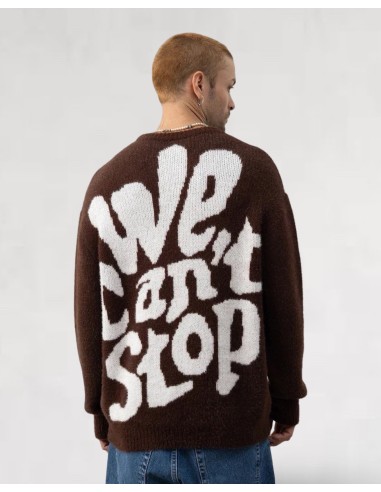 pull en mohair doux "we can't stop" marron