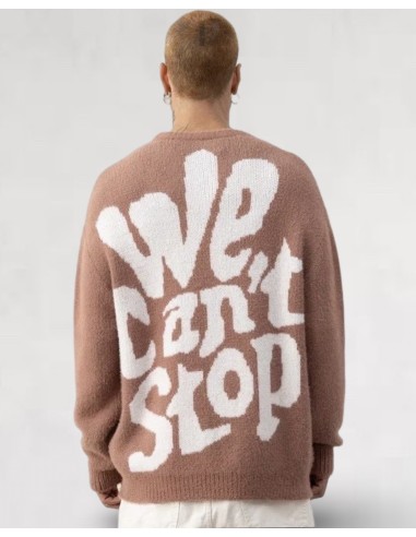 pull en mohair doux "we can't stop" saumon