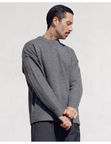 Pull en maille anthracite couture...