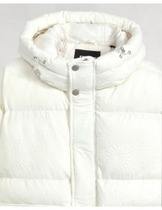 Doudoune à motif floral blanche 2