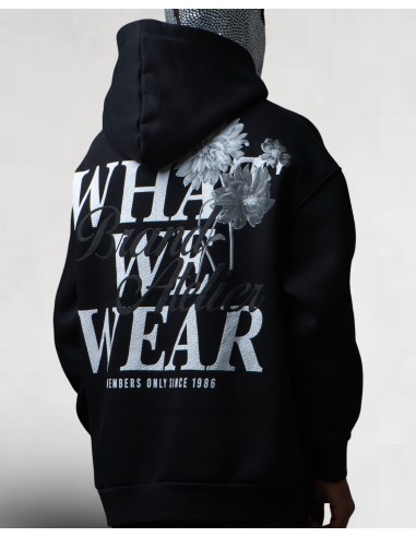 hoodie "what we wear" noir