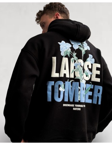 hoodie "laisse tomber" noir