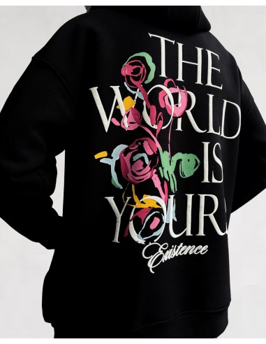 hoodie "existence" noir