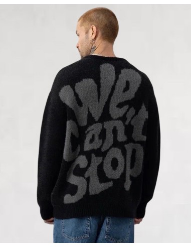 pull en mohair doux "we can't stop" noir