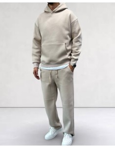 Ensemble Pantalon Hoodie Beige