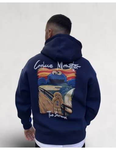 Hoodie Cookie Monster Bleu marine