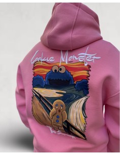 Hoodie Cookie Monster Rose