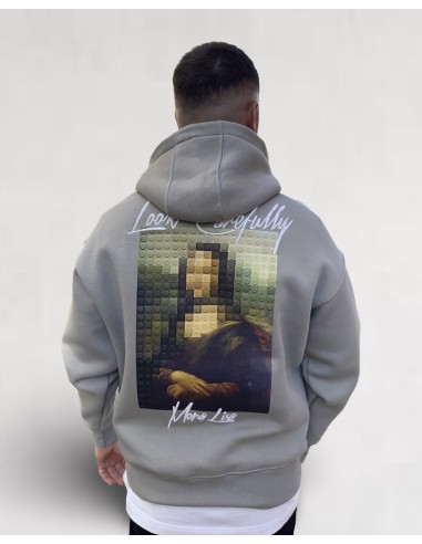 Hoodie Mona Lisa gris