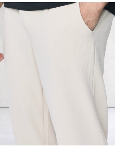 Pantalon ajusté classic uni beige