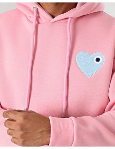 Hoodie Coeur Rose Baby Blue 2