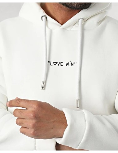 hoodie "LOVE WIN" blanc hoodie "LOVE WIN" blanc