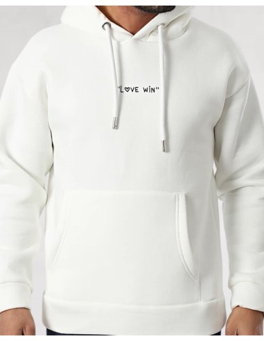 hoodie "LOVE WIN" blanc hoodie "LOVE WIN" blanc