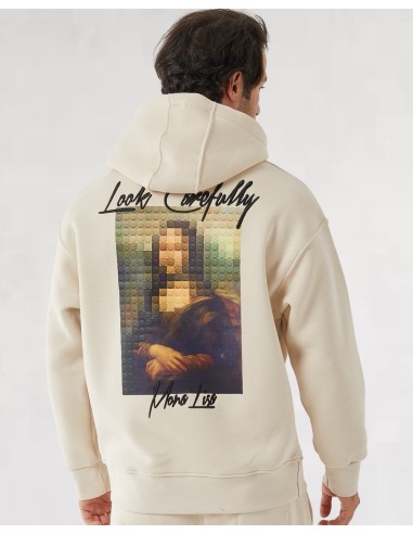 Hoodie Mona Lisa beige