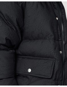 Doudoune à motif floral noire 2