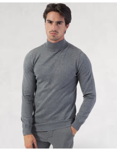 Pul col haut classe gris