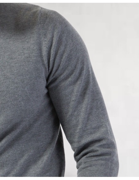 Pul col haut classe gris