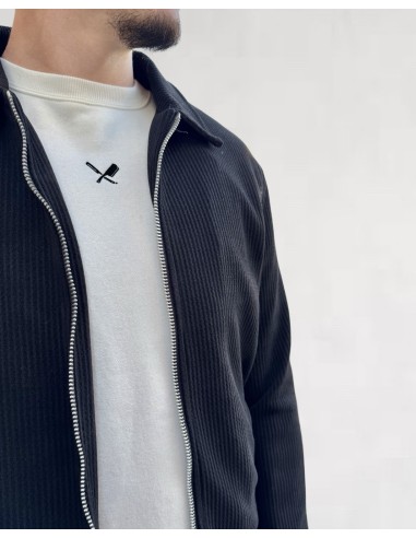 Veste zippée effet velour noir Veste zippée effet velour noir