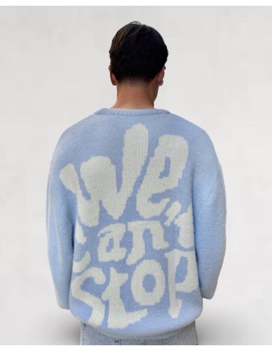 pull en mohair doux "we can't stop" bleu ciel