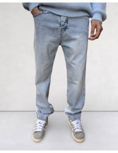 Jeans coupe droite bleu clair