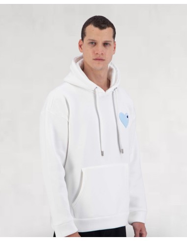 Hoodie Coeur Blanc Baby Blue
