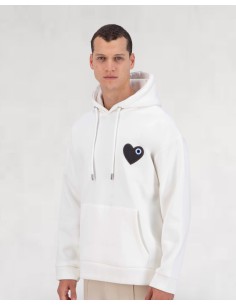 Hoodie Coeur Blanc Anthracite 2