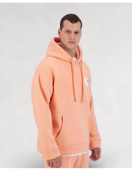Hoodie Coeur Saumon Blanc
