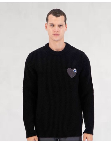 Pull Coeur Maille Noir