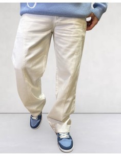 Jean baggy street blanc