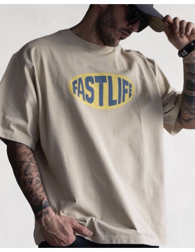 t-shirt loose fastlife beige