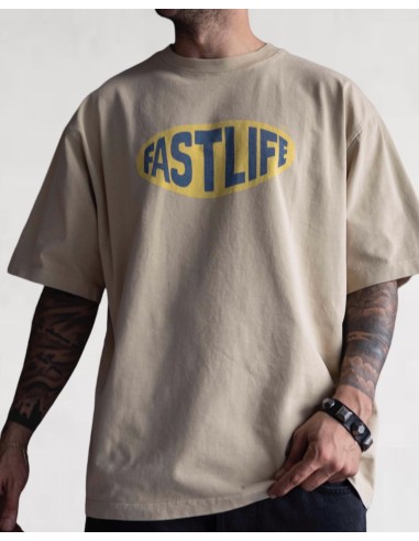 t-shirt loose fastlife beige