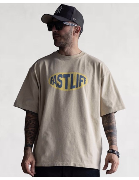 t-shirt loose fastlife beige