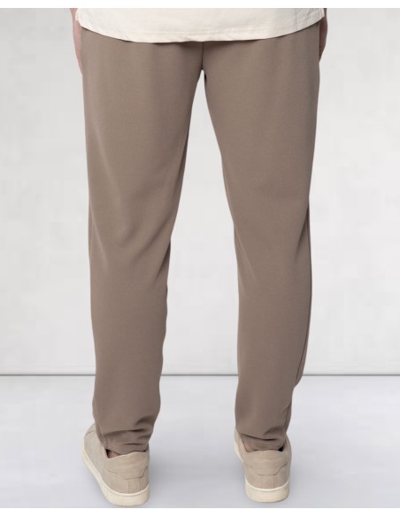 Pantalon ajusté classic uni marron clair