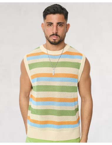 Débardeur en maille fluide beige